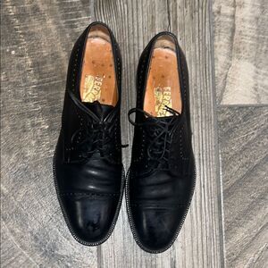 Salvatore Ferragamo Black Leather Oxford Shoes